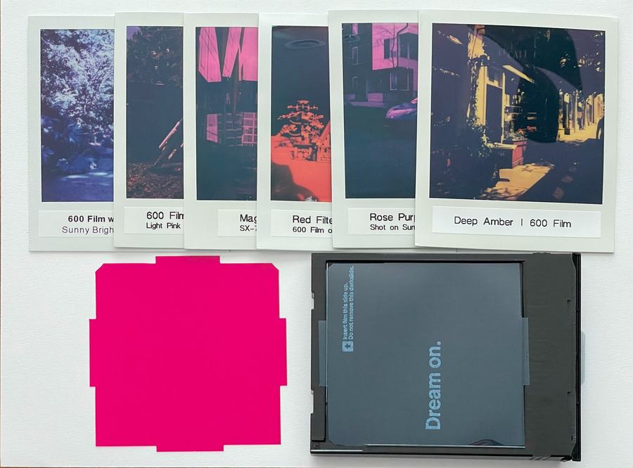 Duochrome color filter sample Polaroids